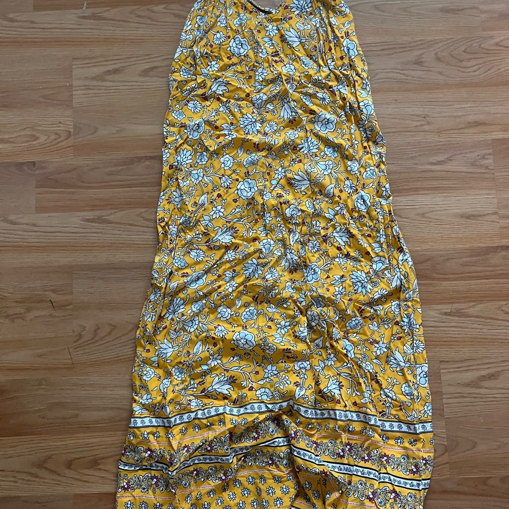 Old Navy Yellow Floral Maxi Dress